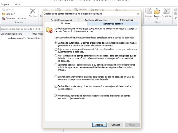 correo no deseado