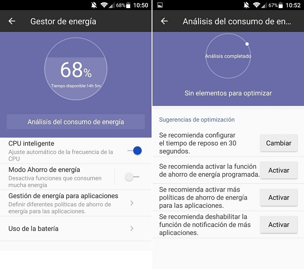 zte blade a610 Plus energí­a