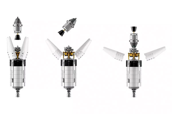 Lego crea un cohete Apollo de un metro de alto 3