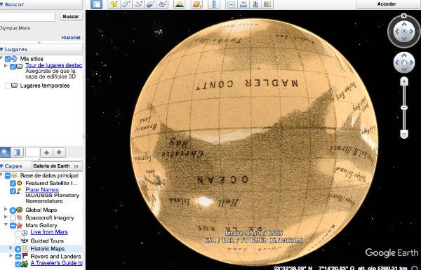 Cómo visitar Marte con Google Earth 4 mapas históricos