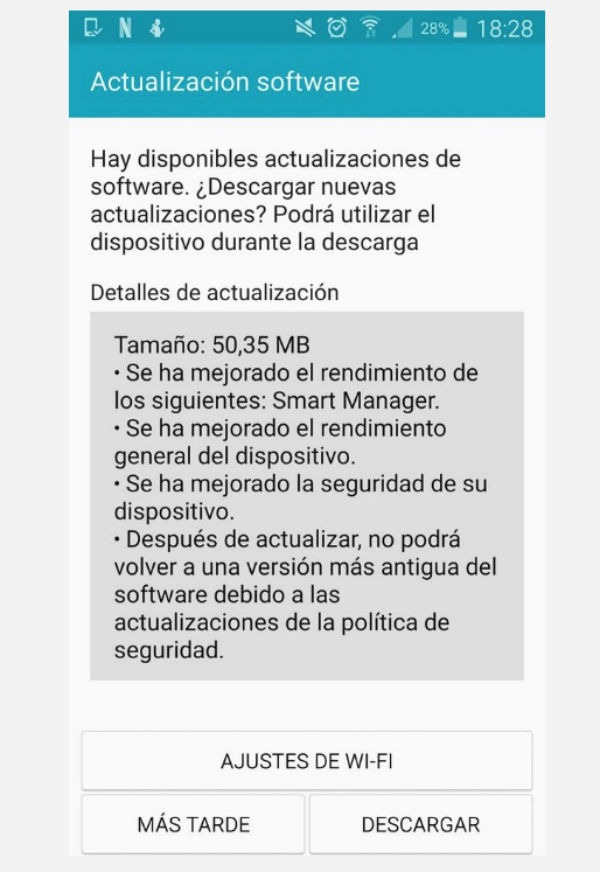 Samsung Galaxy Note 3 actualización