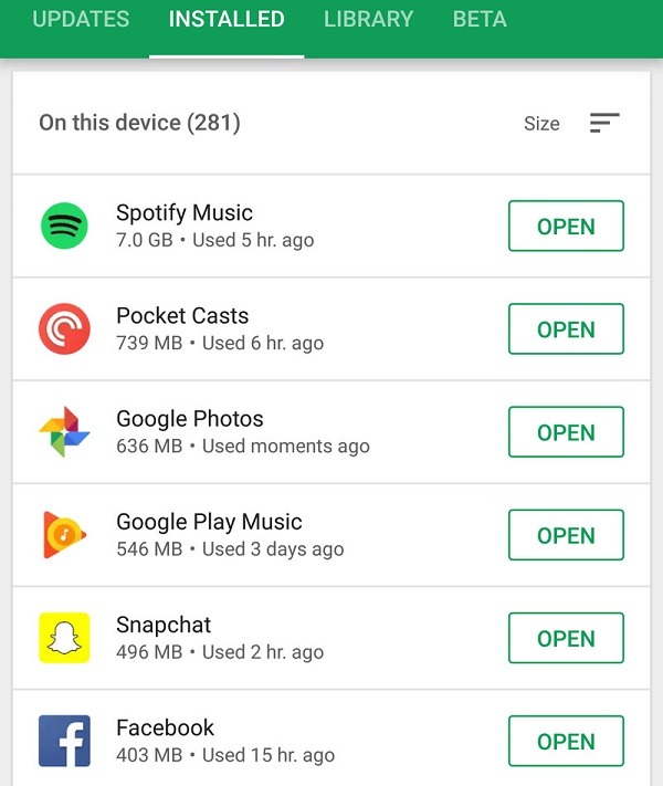 Nuevos filtros para gestionar mejor las apps para Android 2 gestión aplicaciones