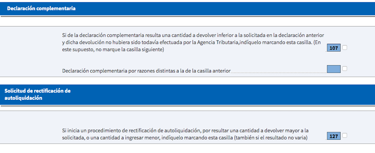 renta 2018 casillas declaración