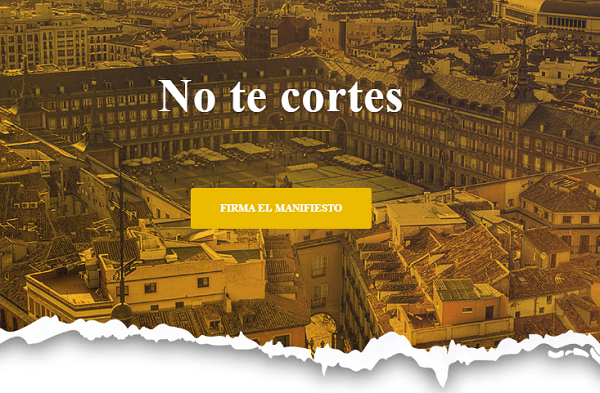 Madrid no te cortes, una iniciativa online para combatir los recortes
