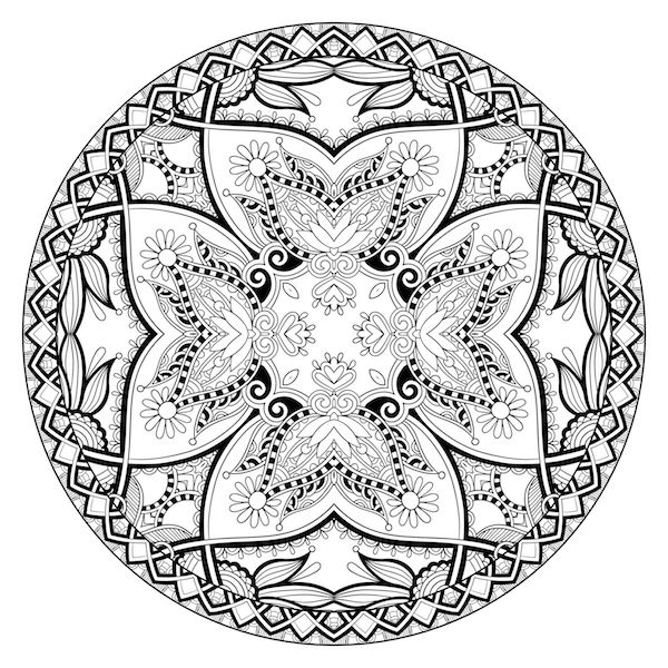 mandala flores colorear