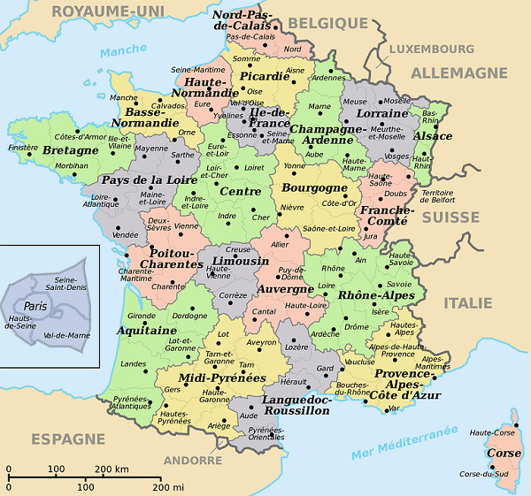 mapa de francia