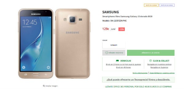 Samsung Galaxy j3 descuento