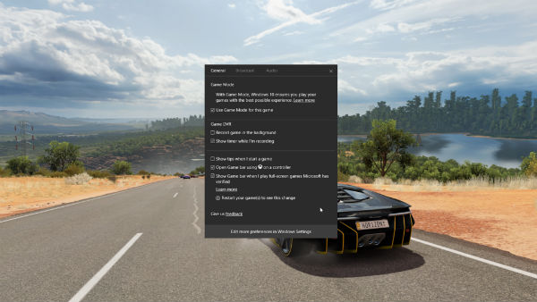Modo juego Windows 10
