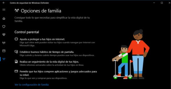 Opciones de familia
