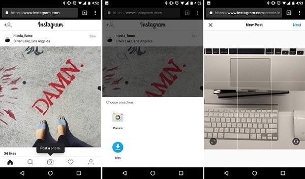 Ya puedes subir fotos de Instagram desde el navegador del móvil 2 Subir fotos de Instagram será más fácil
