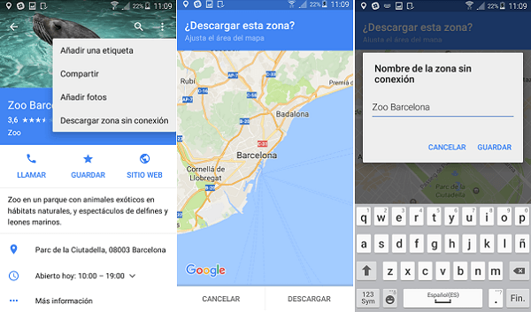mapas sin conexión