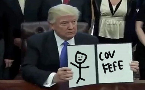 donald draws covfefe