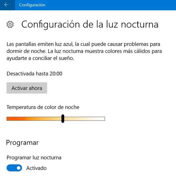 Los 5 problemas más comunes con la actualización de Windows 10 6 configuración luz nocturna windows 10