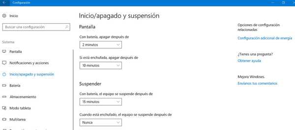 Los 5 problemas más comunes con la actualización de Windows 10 7 Configuración energía Windows 10