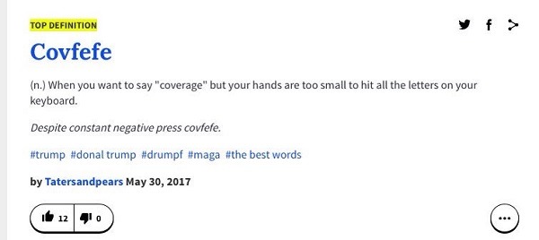 urban dictionary covfefe