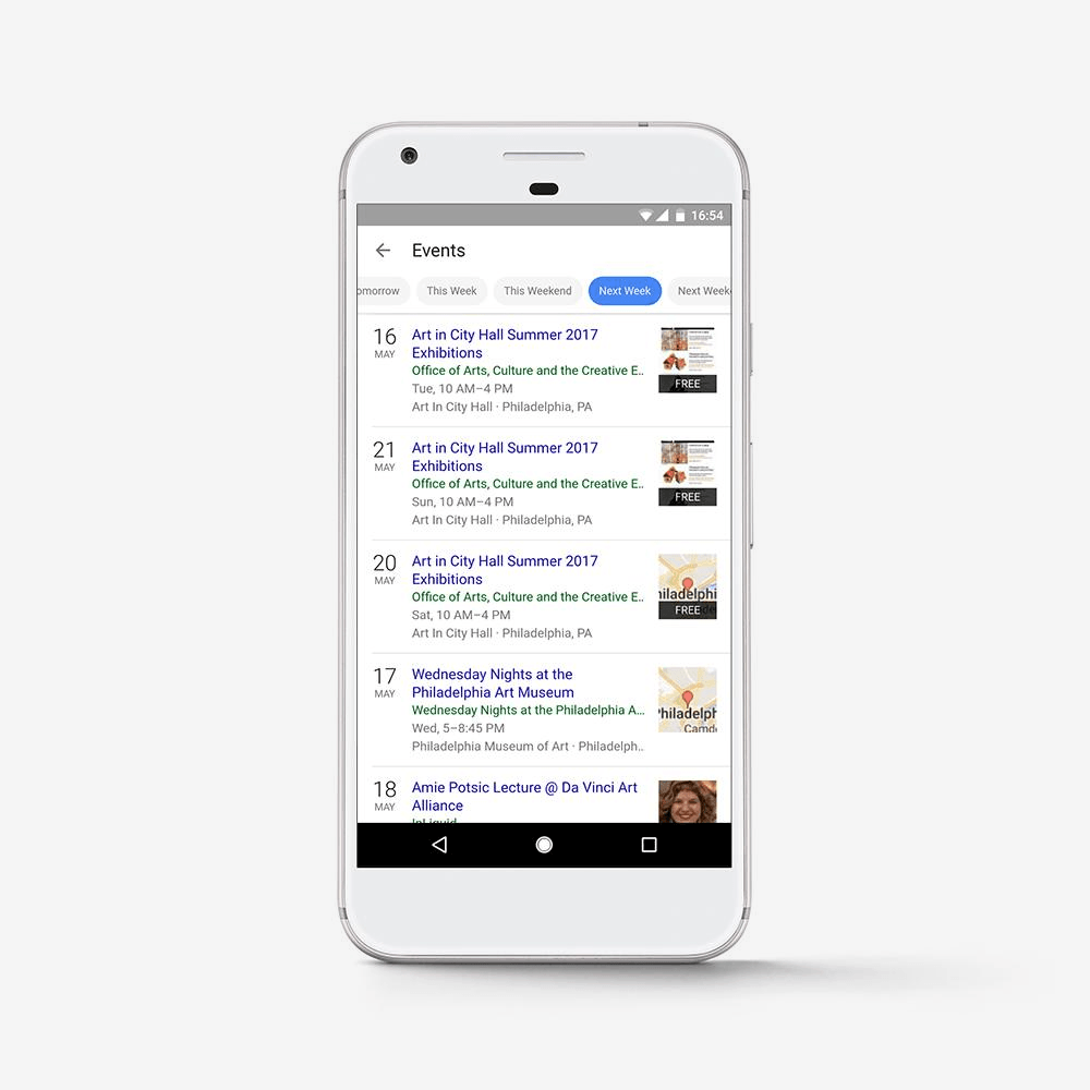 El buscador de Google para móvil se actualiza con sugerencias para el fin de semana