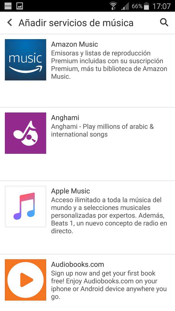 Sonos Playbase captura pantalla App