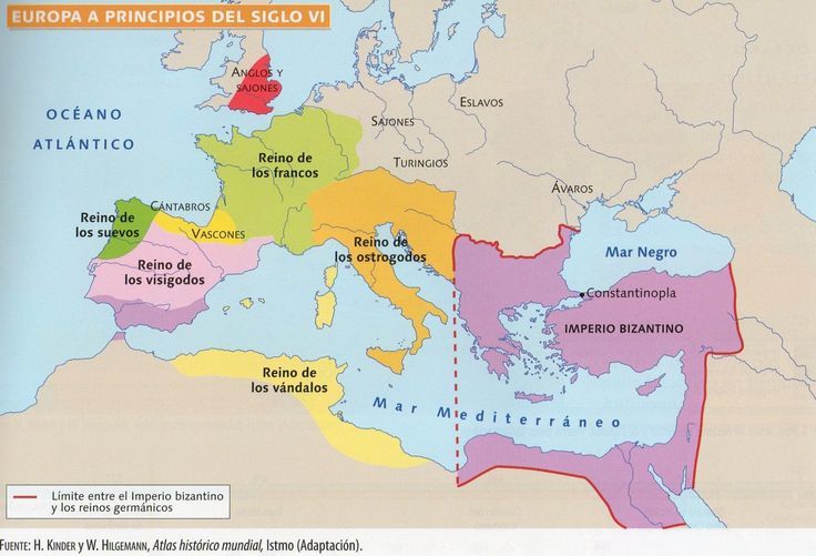 Mapa de Europa en la Edad Media