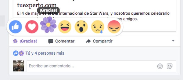 Facebook estrena Gracias, su nuevo botón de acción