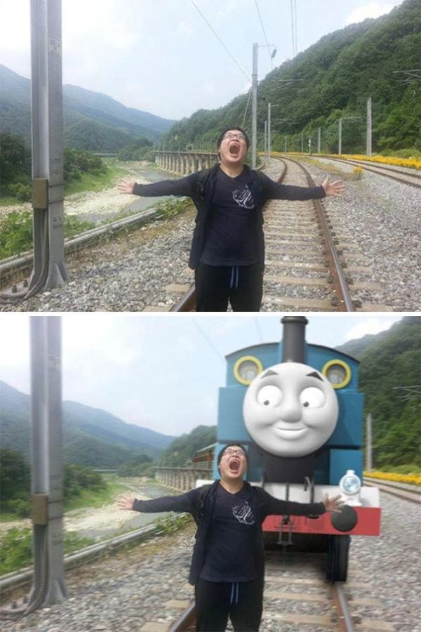 Las fotos retocadas con Photoshop más delirantes de Internet 2 fotomontaje tren