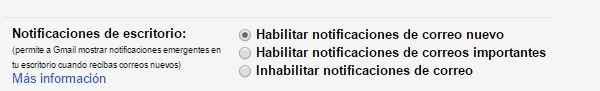 Cómo activar las notificaciones de escritorio para Gmail 5 habilitar notificaciones