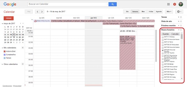 5 funciones útiles del Calendario de Google ocultas a la vista 6 sección noche calendario google