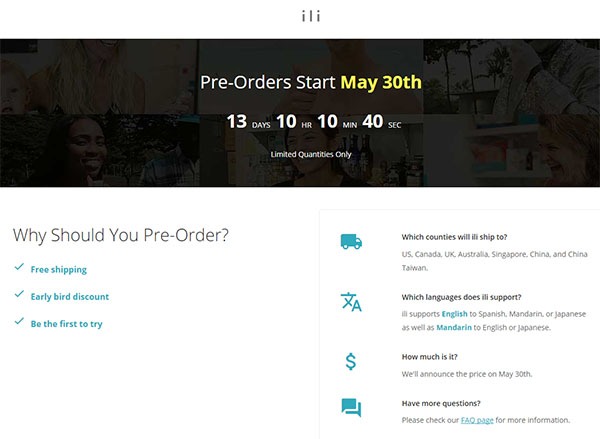 ili Translator, ya hay fecha para reservar el traductor portátil 2 ili wearable translator precompra
