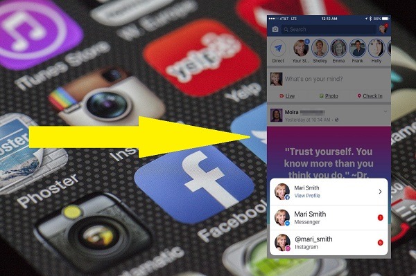 notificaciones en Instagram messenger facebook