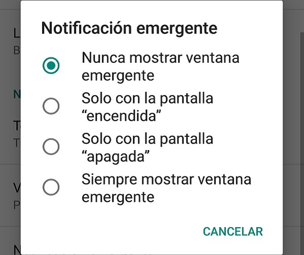 notificacion emergente whatsapp