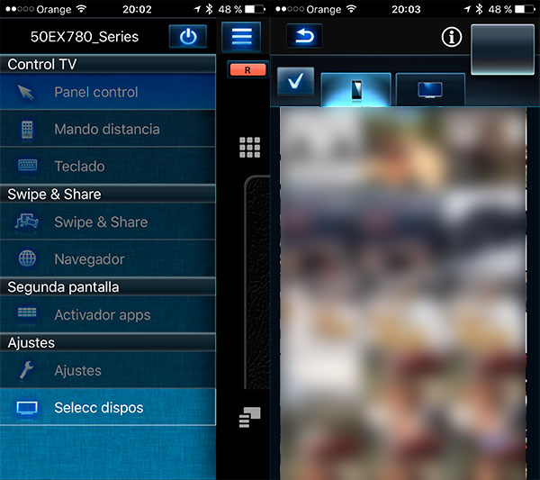 Panasonic 50EX780, la hemos probado 28 prueba Panasonic 50EX780 swipe and share