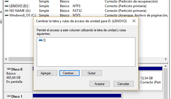 Cómo cambiar la letra a una unidad en Windows 10 7 cambio letra