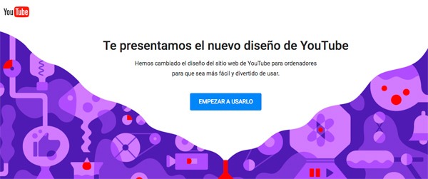 YouTube activa su nuevo diseño y el modo oscuro para todos