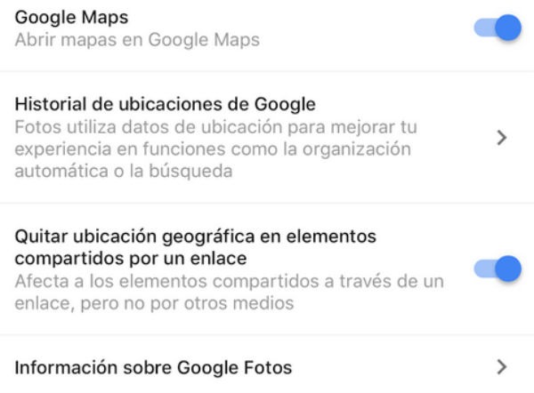 Google Fotos GPS