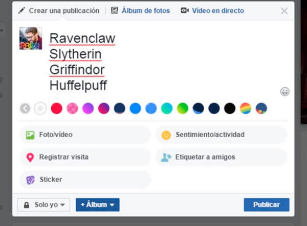 Facebook Harry Potter