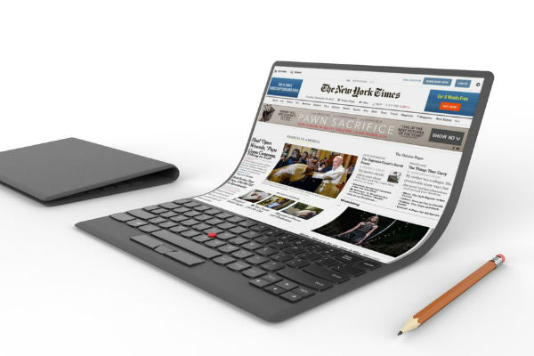 El portátil del futuro según Lenovo se plegará como un periódico