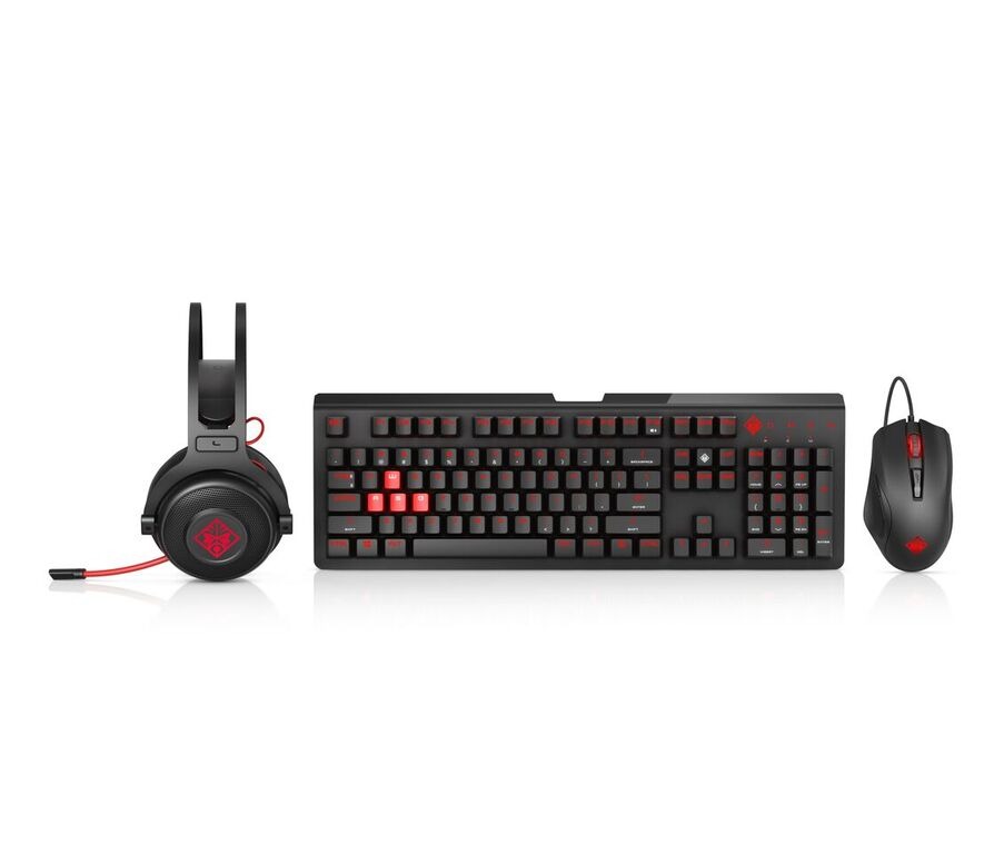 Teclado, ratón, auriculares y mousepad HP OMEN para gamers 8