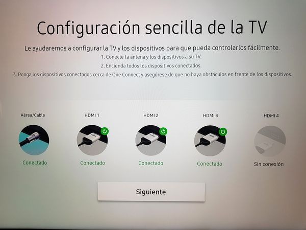 configuración de la tv