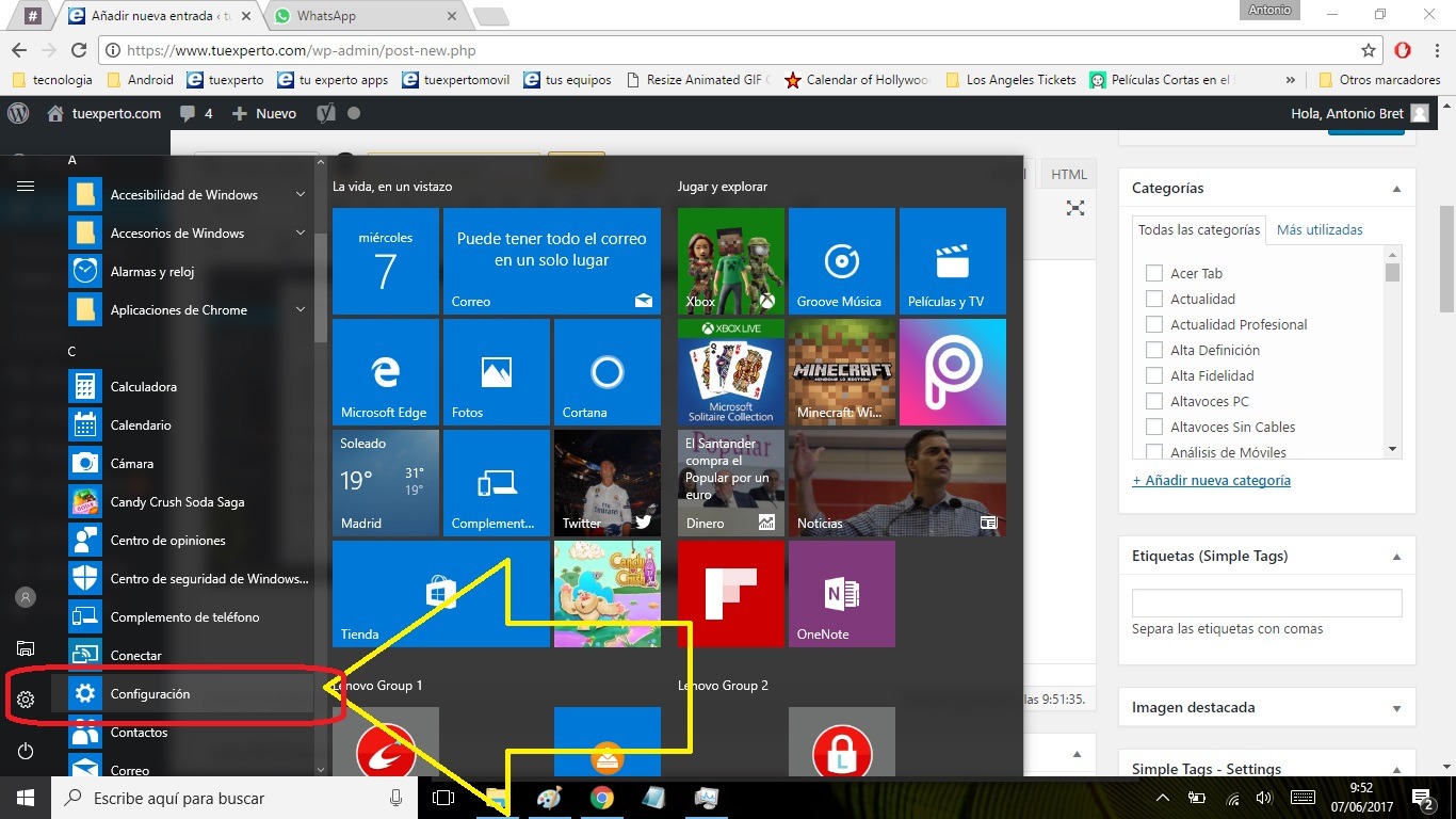 Un truco sencillo para mejorar el rendimiento de Windows 10 3 menu orden alfabetico windows 10