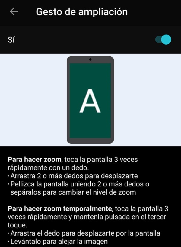 gesto de ampliacion