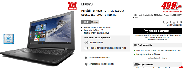 lenovo portátiles oferta