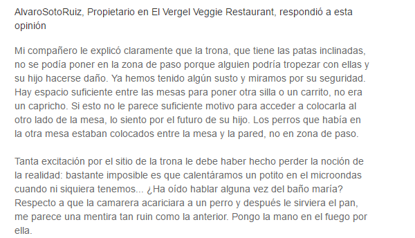 Los comentarios más troles de restaurantes en Google Maps o Facebook 1