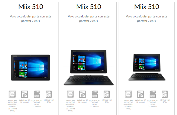 Descuentos en portátiles y tablets de la tienda Lenovo 3 descuentos en tabletas