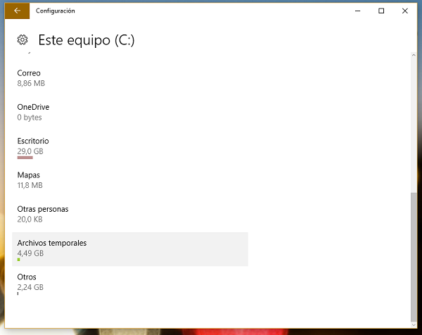 windows 10 configuración