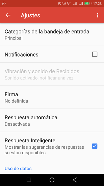 5 trucos sencillos para Gmail en el móvil 6 gmail app ajustes firma