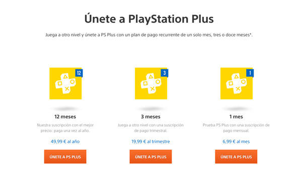 PlayStation Plus precios