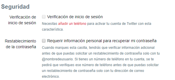 seguridad twitter