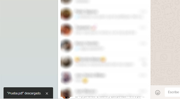 WhatsApp Web problema descargar