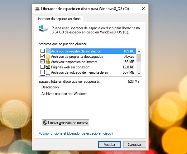 windows 10 liberador espacio