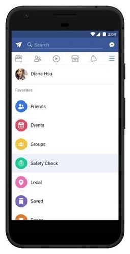 safety check facebook permanente