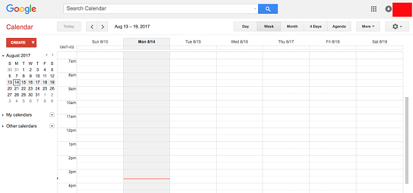 google calendar diseño